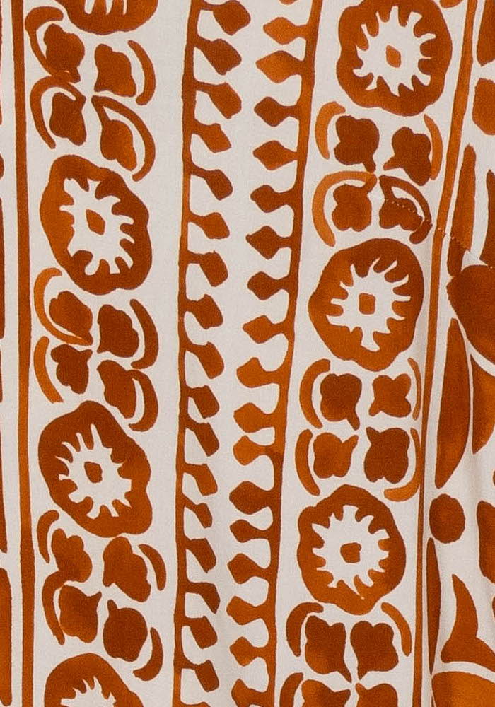 Robe Courte Marron et Beige - Taille L/40 de la marque La Fée Maraboutée | PARAD103566 - Vendu par Paradigme - Image 3