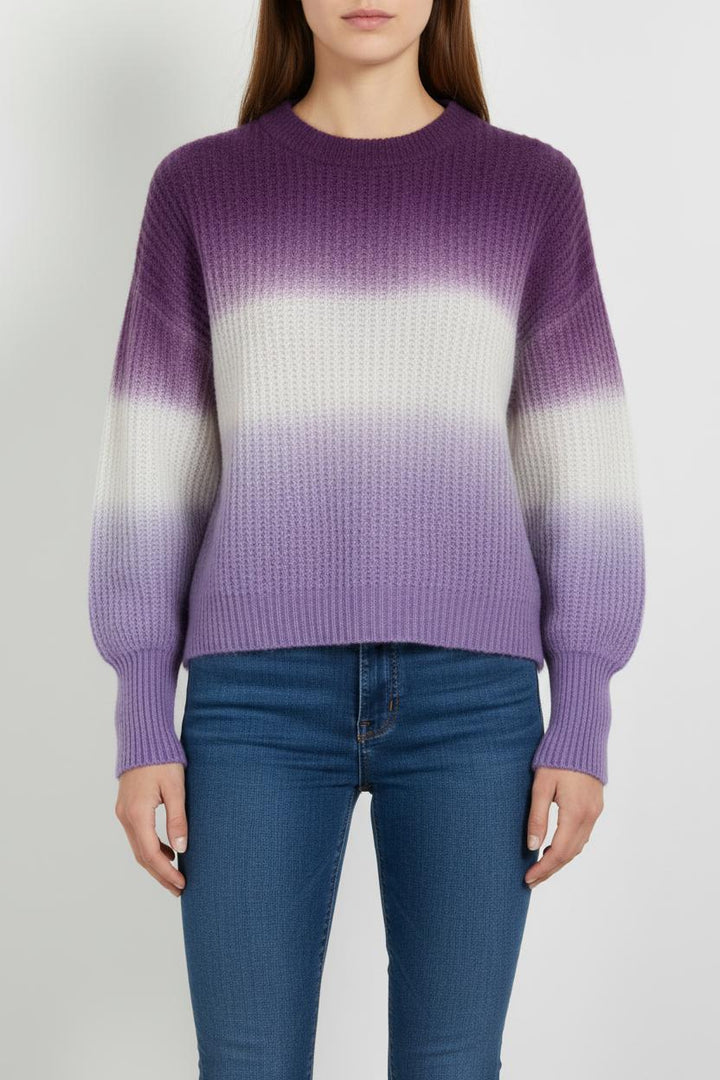 Pull Violet et Blanc - Taille M/38 de la marque Imprevu | PARAD103569 - Vendu par Paradigme - Image 1