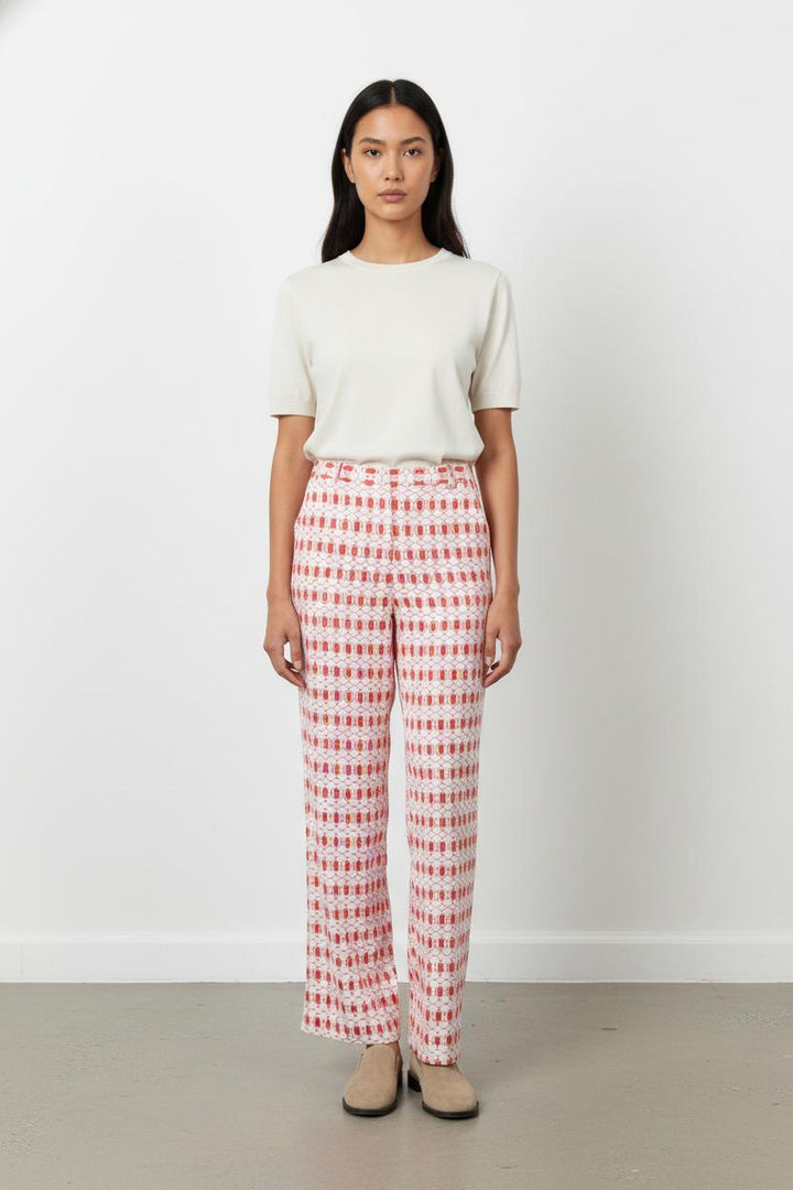 Pantalon Blanc et Rouge - Taille S/36 de la marque Imprevu | PARAD103571 - Vendu par Paradigme - Image 1