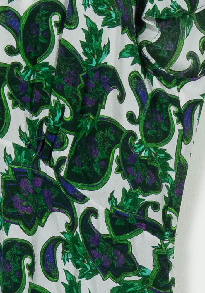 Robe Courte Verte et Blanche - Taille M/38 de la marque Sandro | PARAD103573 - Vendu par Paradigme - Image 3