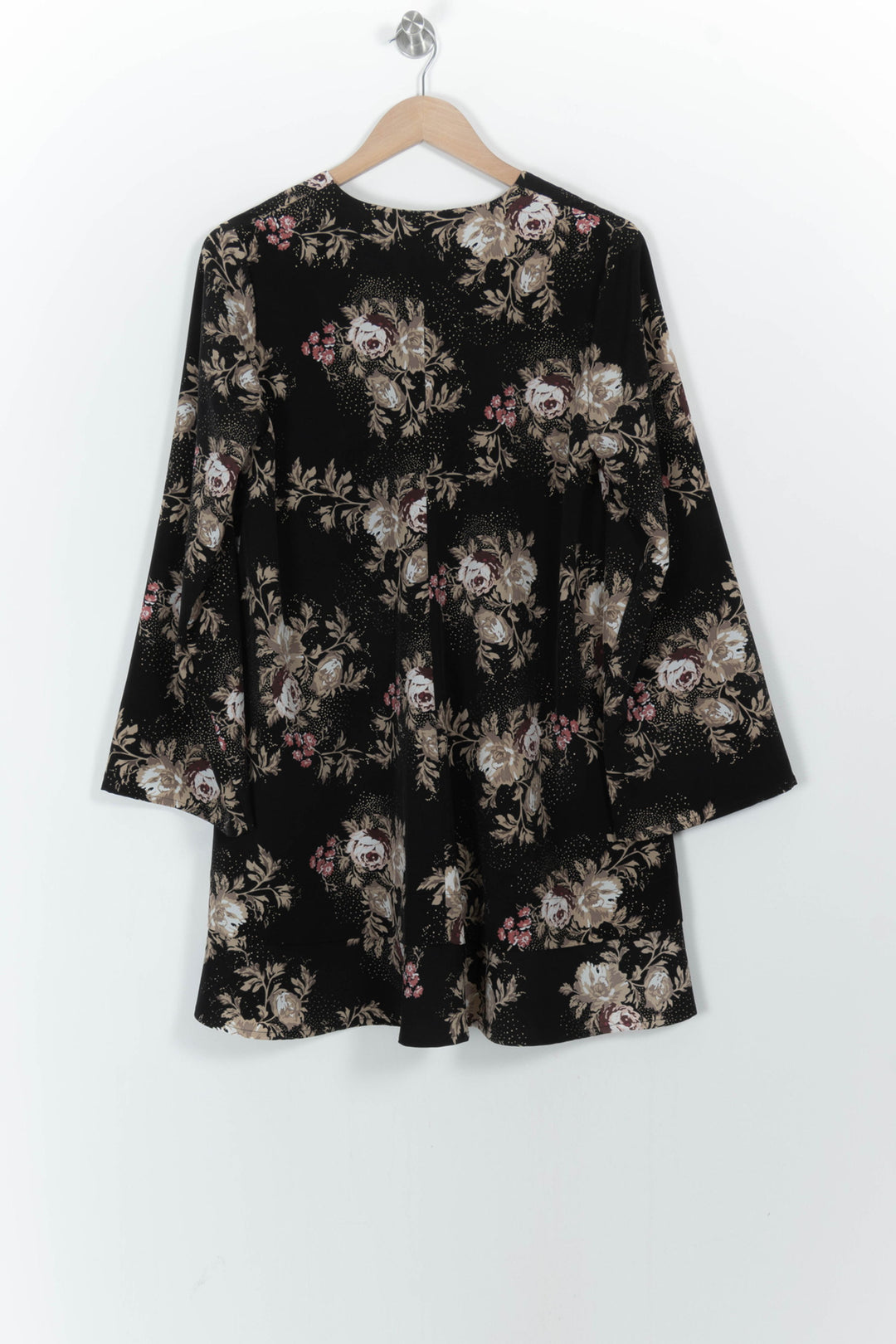 Robe Fleurie Noire et Beige - Taille S/36 de la marque Karl Marc John | PARAD103578 - Vendu par Paradigme - Image 4