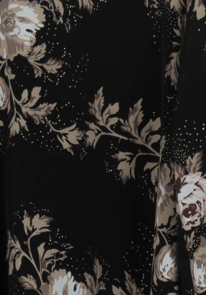 Robe Fleurie Noire et Beige - Taille S/36 de la marque Karl Marc John | PARAD103578 - Vendu par Paradigme - Image 3