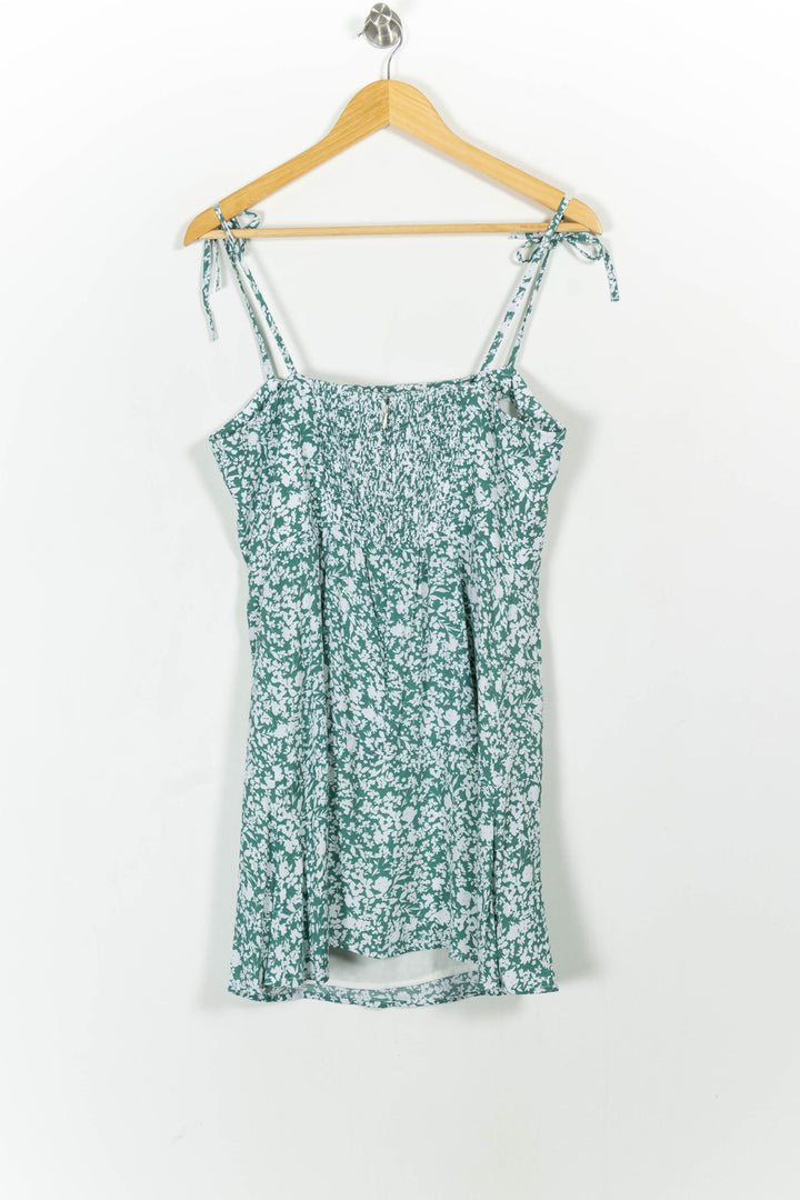 Robe Fleurie Verte et Blanche - Taille XL/42 de la marque Kookai | PARAD103581 - Vendu par Paradigme - Image 4