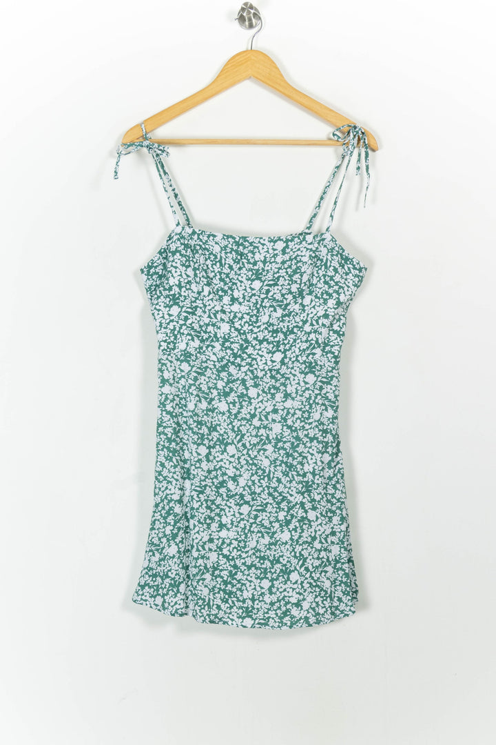 Robe Fleurie Verte et Blanche - Taille XL/42 de la marque Kookai | PARAD103581 - Vendu par Paradigme - Image 2