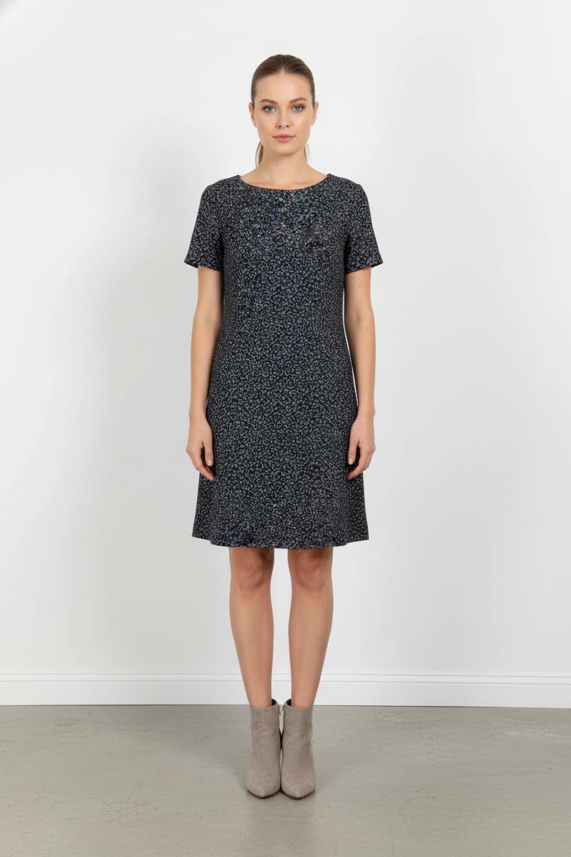 Robe Courte Grise et Noire - Taille M/38 de la marque ZAPA | PARAD103584 - Vendu par Paradigme - Image 1