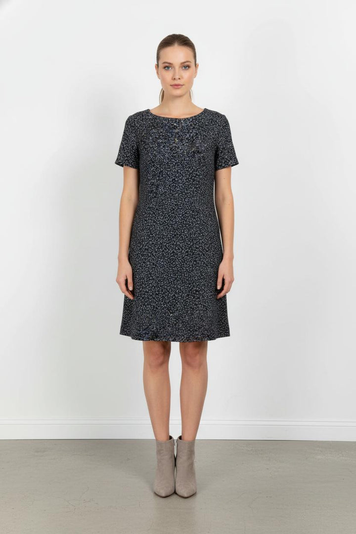 Robe Courte Grise et Noire - Taille M/38 de la marque ZAPA | PARAD103584 - Vendu par Paradigme - Image 1