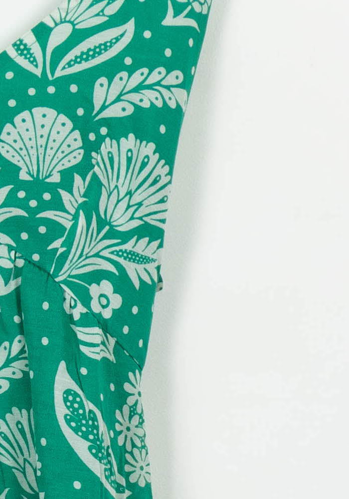 Robe Longue Verte et Blanche - Taille L/40 de la marque Petite Mendigote | PARAD103585 - Vendu par Paradigme - Image 3