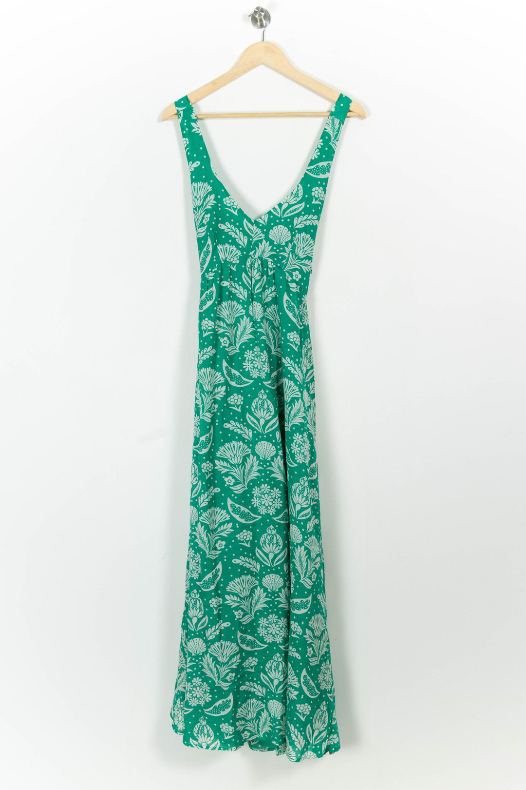 Robe Longue Verte et Blanche - Taille L/40 de la marque Petite Mendigote | PARAD103585 - Vendu par Paradigme - Image 2