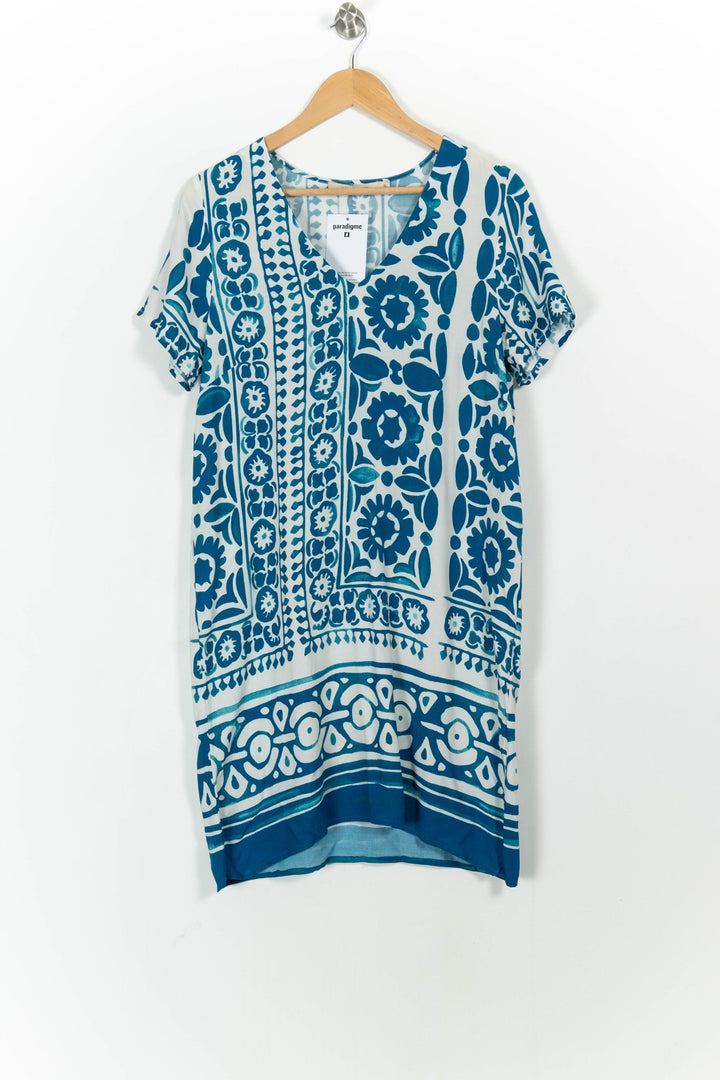 Robe Bleu et Blanche - Taille L/40 de la marque La Fée Maraboutée | PARAD103595 - Vendu par Paradigme - Image 2