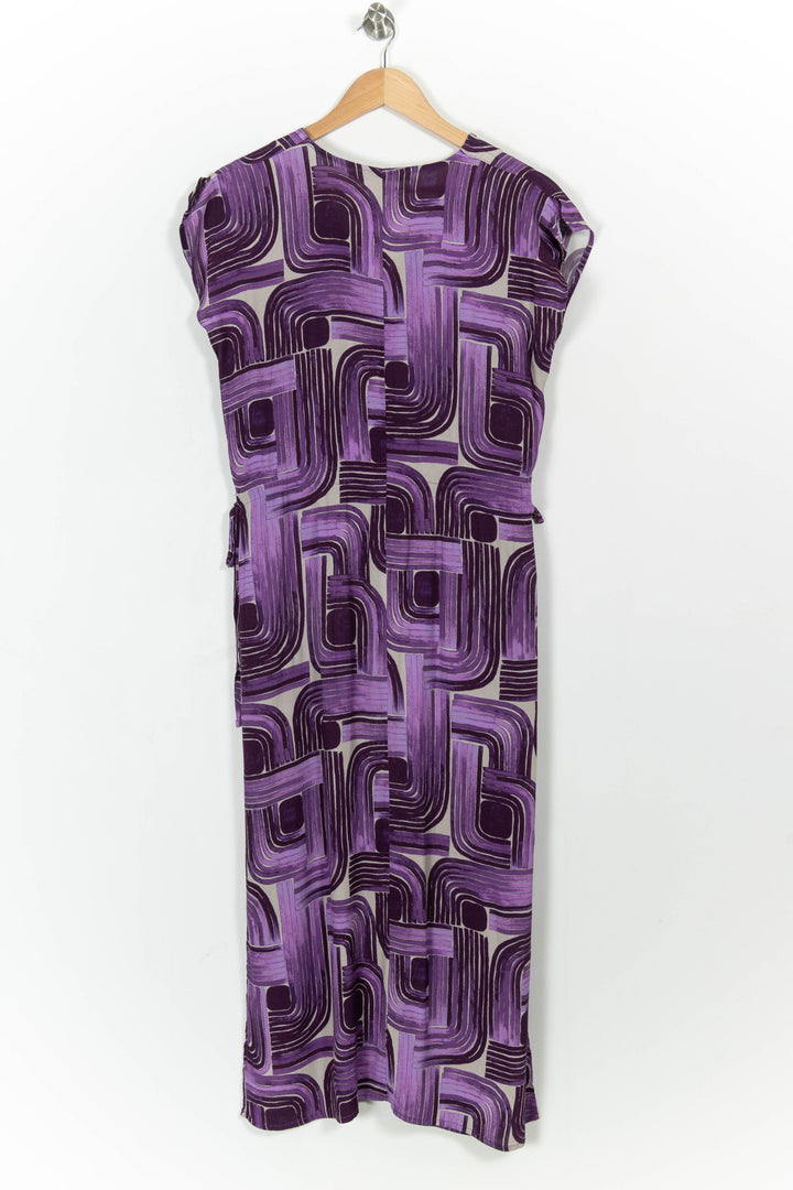 Robe Violette et Beige - Taille L/40 de la marque La Fée Maraboutée | PARAD103596 - Vendu par Paradigme - Image 4