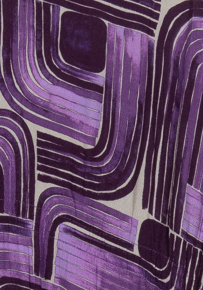 Robe Violette et Beige - Taille L/40 de la marque La Fée Maraboutée | PARAD103596 - Vendu par Paradigme - Image 3