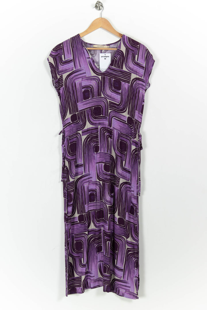 Robe Violette et Beige - Taille L/40 de la marque La Fée Maraboutée | PARAD103596 - Vendu par Paradigme - Image 2