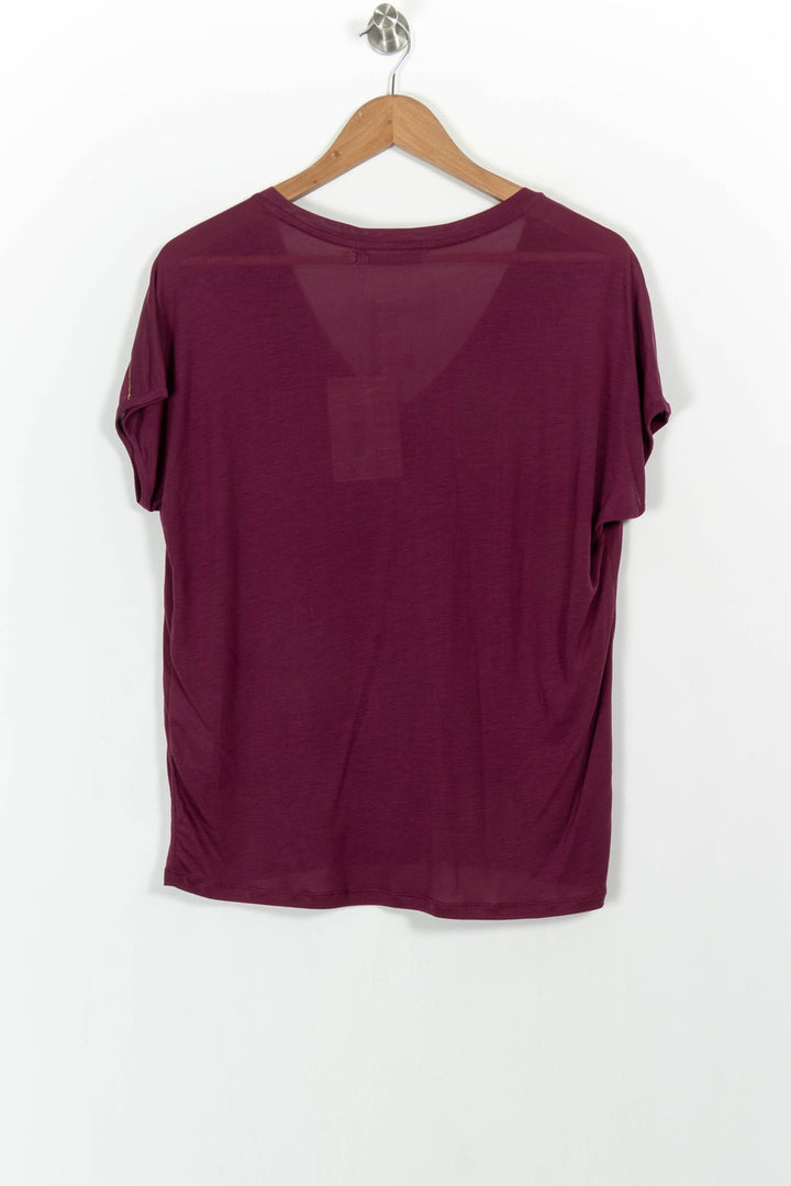 T-shirt Violet - Taille M/38 de la marque La Fée Maraboutée | PARAD103604 - Vendu par Paradigme - Image 4