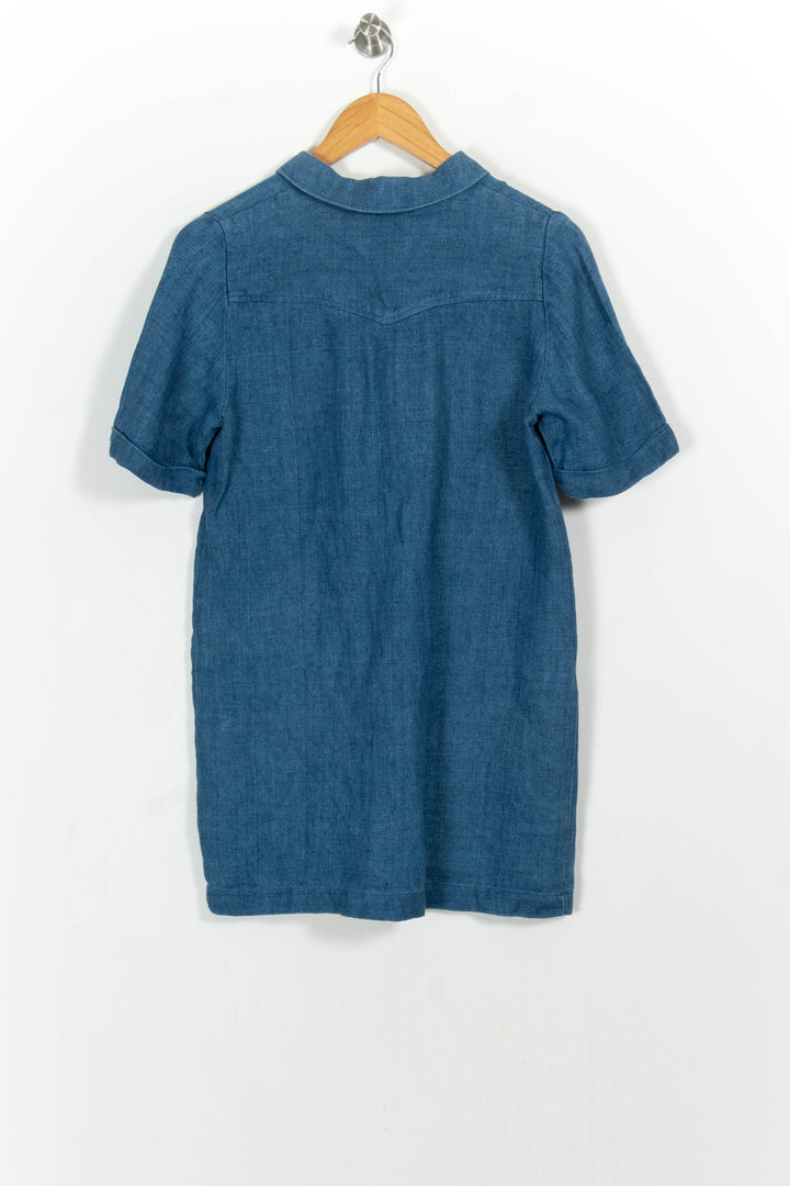 Robe Chemise Bleue - Taille S/36 de la marque Sézane | PARAD103612 - Vendu par Paradigme - Image 4