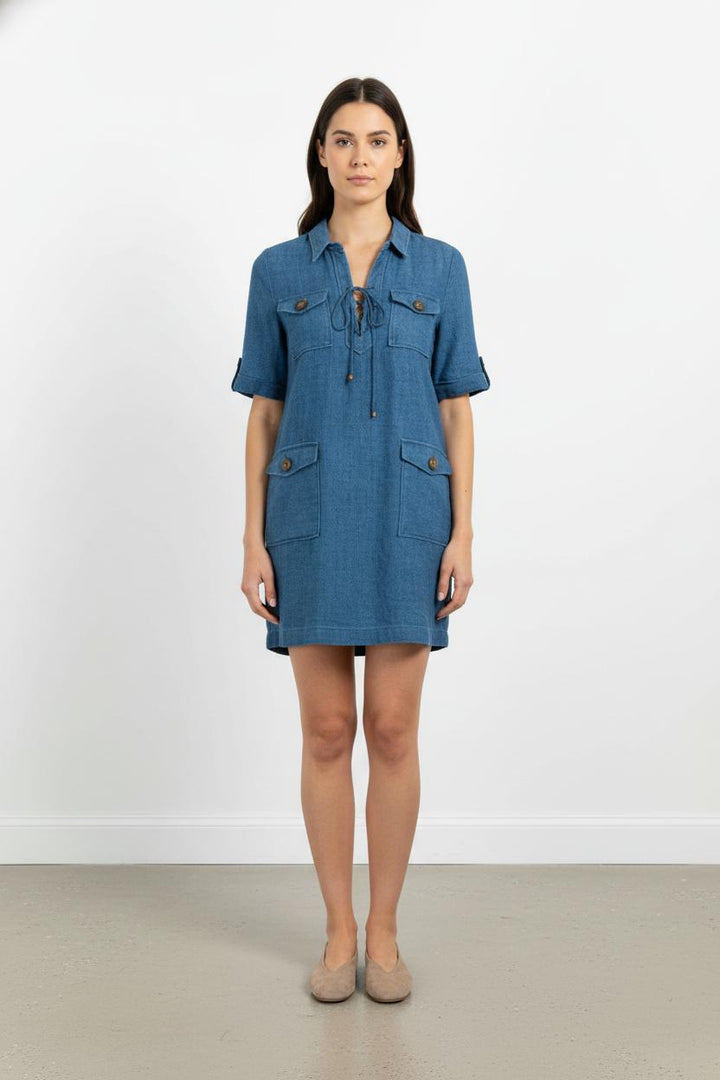 Robe Chemise Bleue - Taille S/36 de la marque Sézane | PARAD103612 - Vendu par Paradigme - Image 1