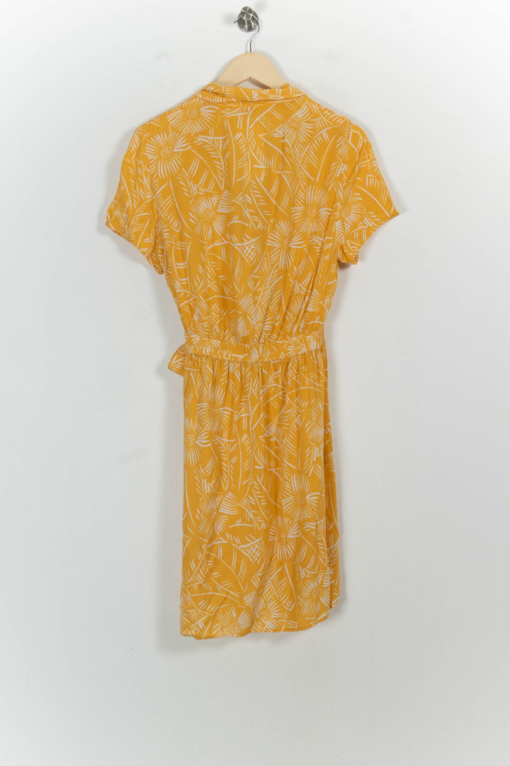 Robe Portefeuille Jaune et Blanche - Taille XS/34 de la marque Des petits hauts | PARAD103614 - Vendu par Paradigme - Image 4