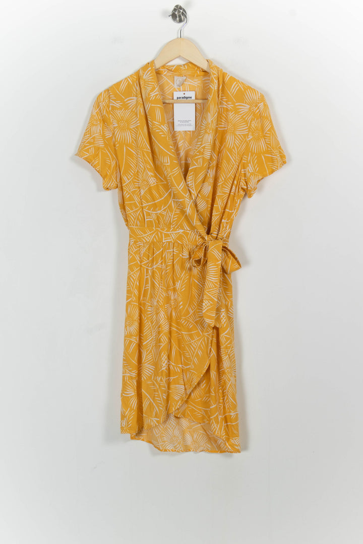 Robe Portefeuille Jaune et Blanche - Taille XS/34 de la marque Des petits hauts | PARAD103614 - Vendu par Paradigme - Image 2