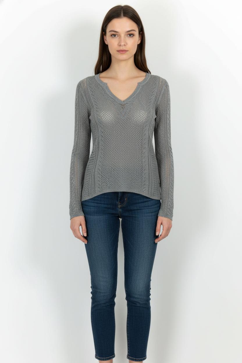 Pull Gris - Taille XS/34 de la marque Bérénice | PARAD103616 - Vendu par Paradigme - Image 1