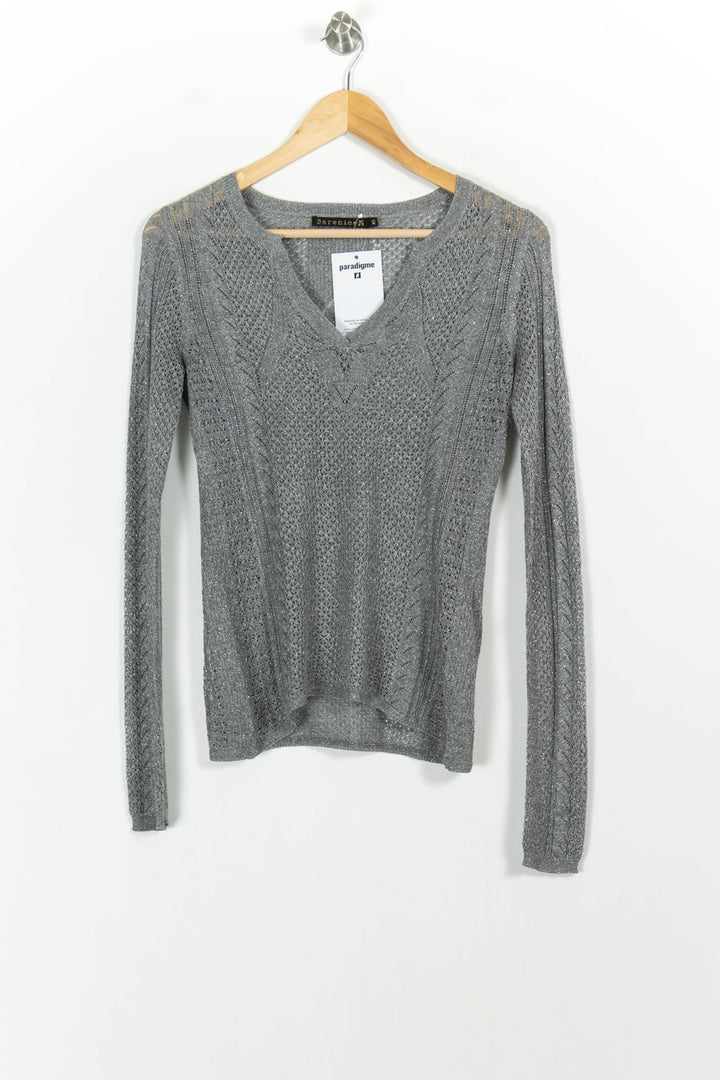 Pull Gris - Taille XS/34 de la marque Bérénice | PARAD103616 - Vendu par Paradigme - Image 2