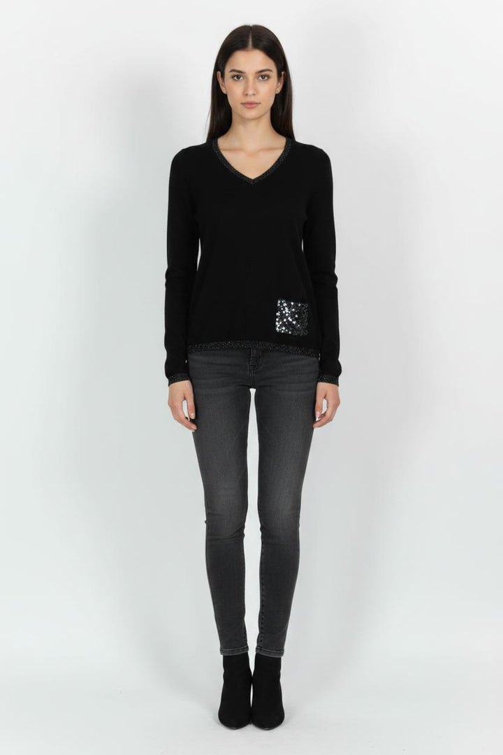 Pull Noir - Taille XS/34 de la marque Bérénice | PARAD103620 - Vendu par Paradigme - Image 1