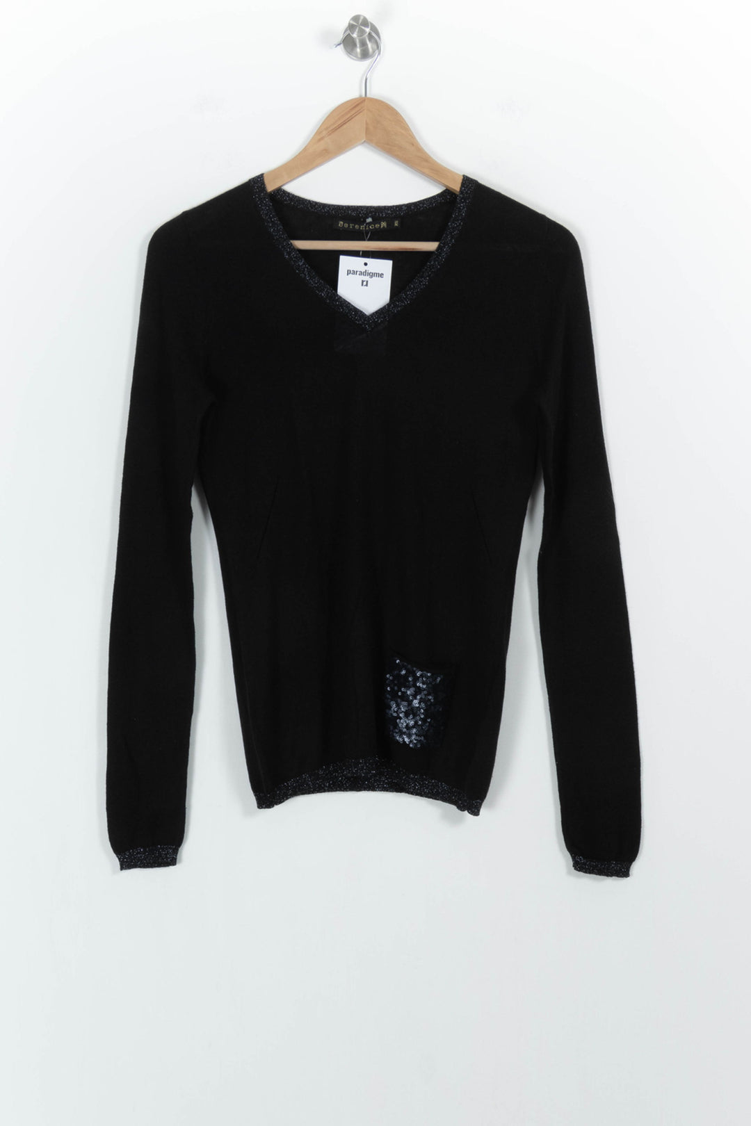 Pull Noir - Taille XS/34 de la marque Bérénice | PARAD103620 - Vendu par Paradigme - Image 2