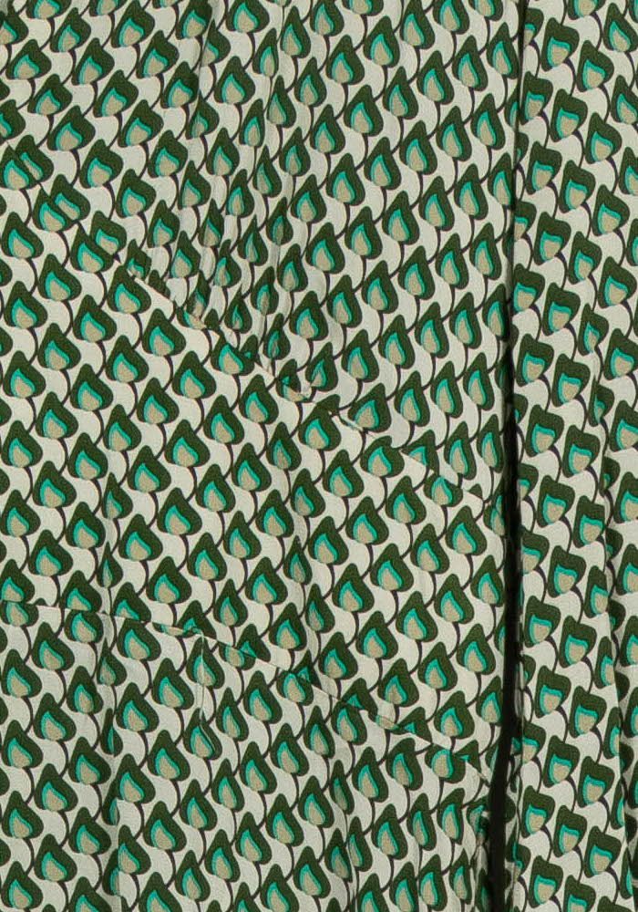 Robe Courte Verte et Blanche - Taille S/36 de la marque Tara Jarmon | PARAD103627 - Vendu par Paradigme - Image 3