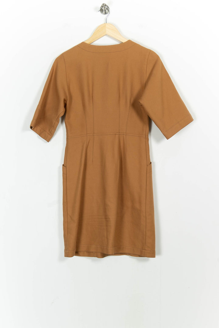 Robe Courte Marron - Taille S/36 de la marque Tara Jarmon | PARAD103630 - Vendu par Paradigme - Image 4