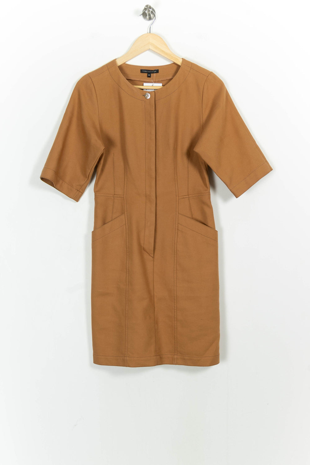 Robe Courte Marron - Taille S/36 de la marque Tara Jarmon | PARAD103630 - Vendu par Paradigme - Image 2