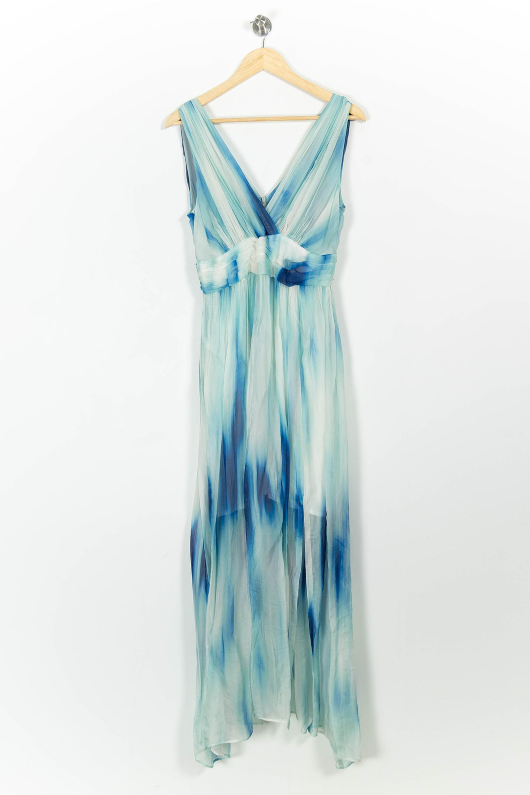Robe Longue Bleu et Blanc - Taille S/36 de la marque Indies | PARAD103632 - Vendu par Paradigme - Image 2