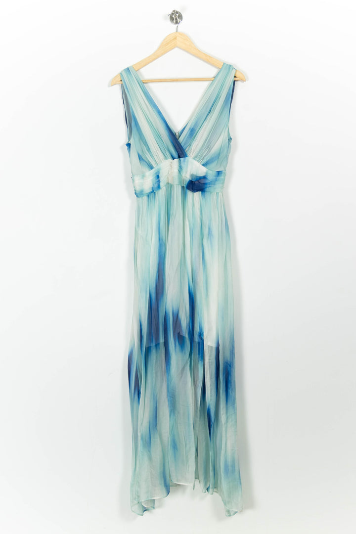 Robe Longue Bleu et Blanc - Taille S/36 de la marque Indies | PARAD103632 - Vendu par Paradigme - Image 2