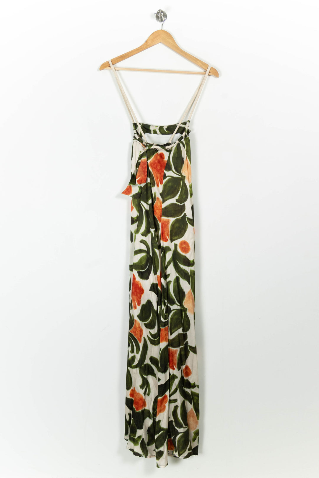 Robe Longue Blanche Verte et Orange - Taille M/38 de la marque Indies | PARAD103639 - Vendu par Paradigme - Image 4