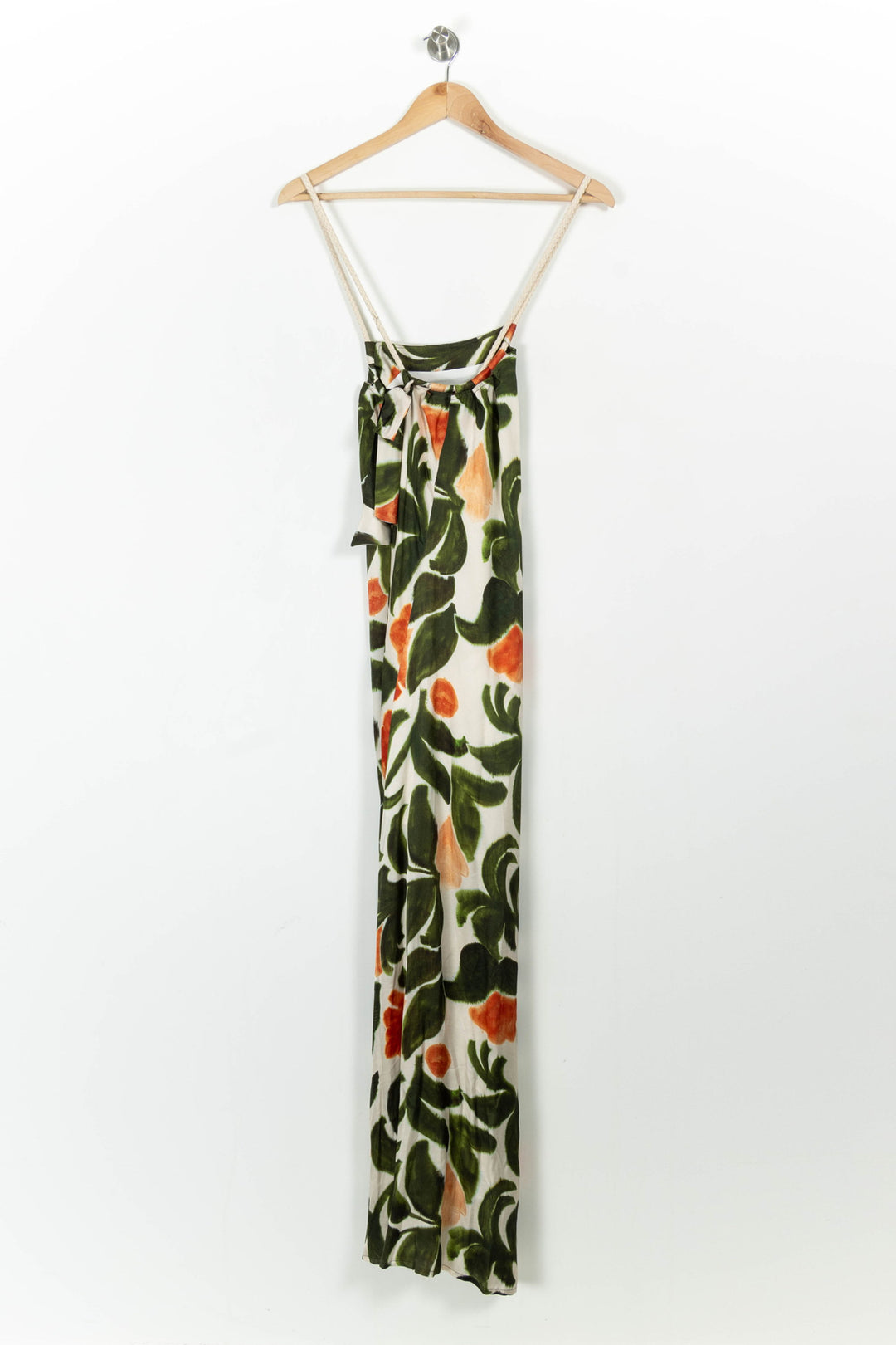 Robe Longue Verte et Orange - Taille S/36 de la marque Indies | PARAD103641 - Vendu par Paradigme - Image 4
