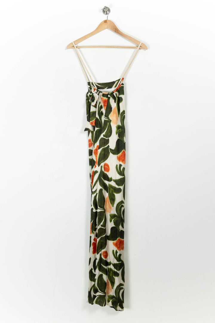 Robe Longue Verte et Orange - Taille S/36 de la marque Indies | PARAD103641 - Vendu par Paradigme - Image 4