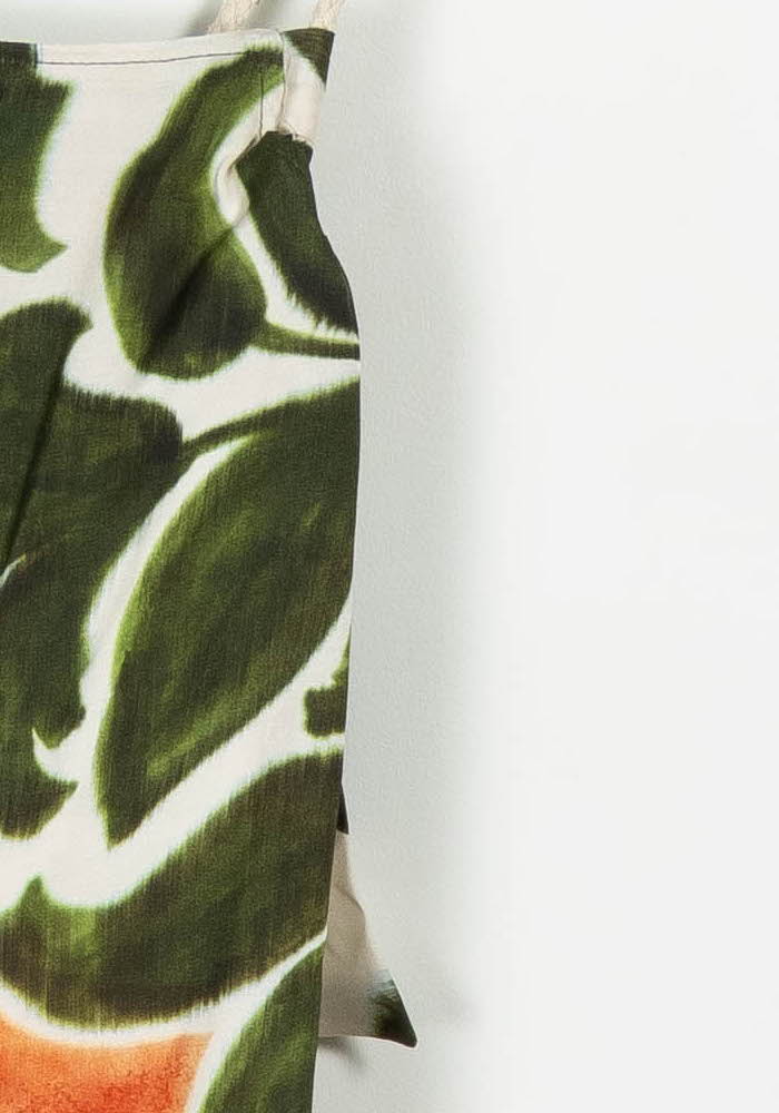 Robe Longue Verte et Orange - Taille S/36 de la marque Indies | PARAD103641 - Vendu par Paradigme - Image 3