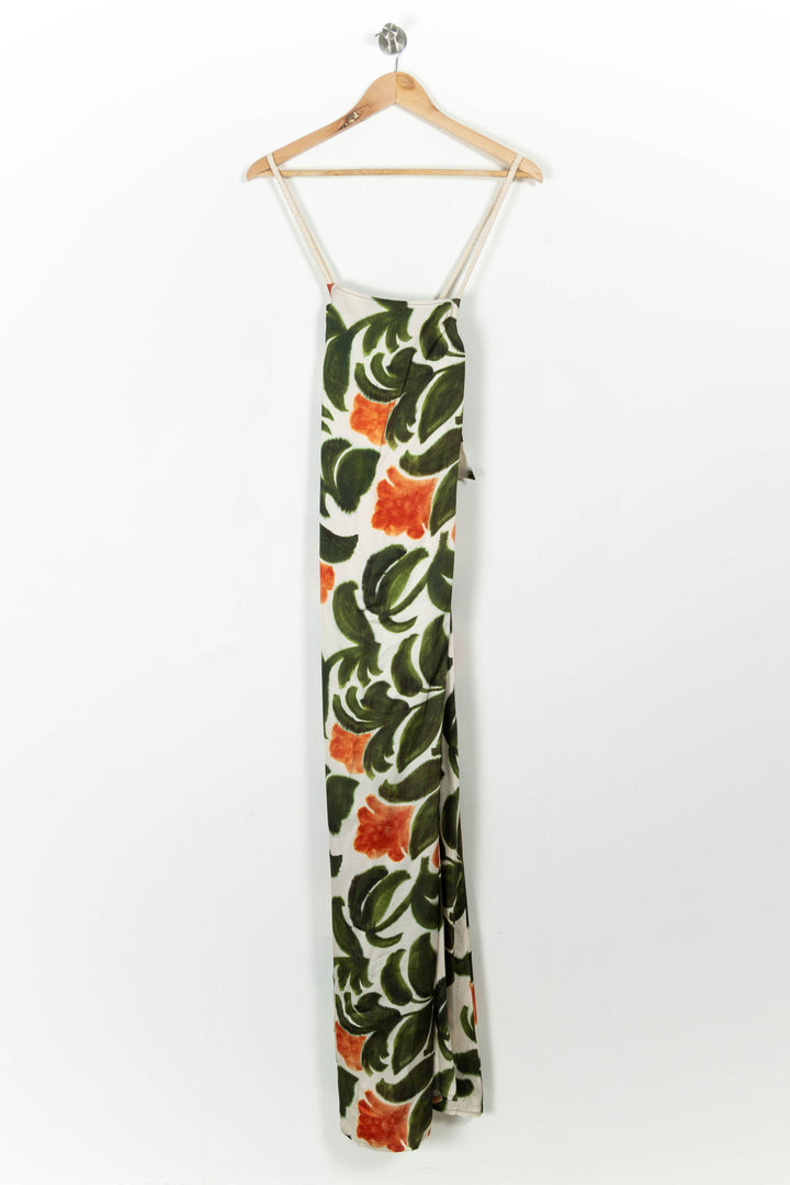 Robe Longue Verte et Orange - Taille S/36 de la marque Indies | PARAD103641 - Vendu par Paradigme - Image 2