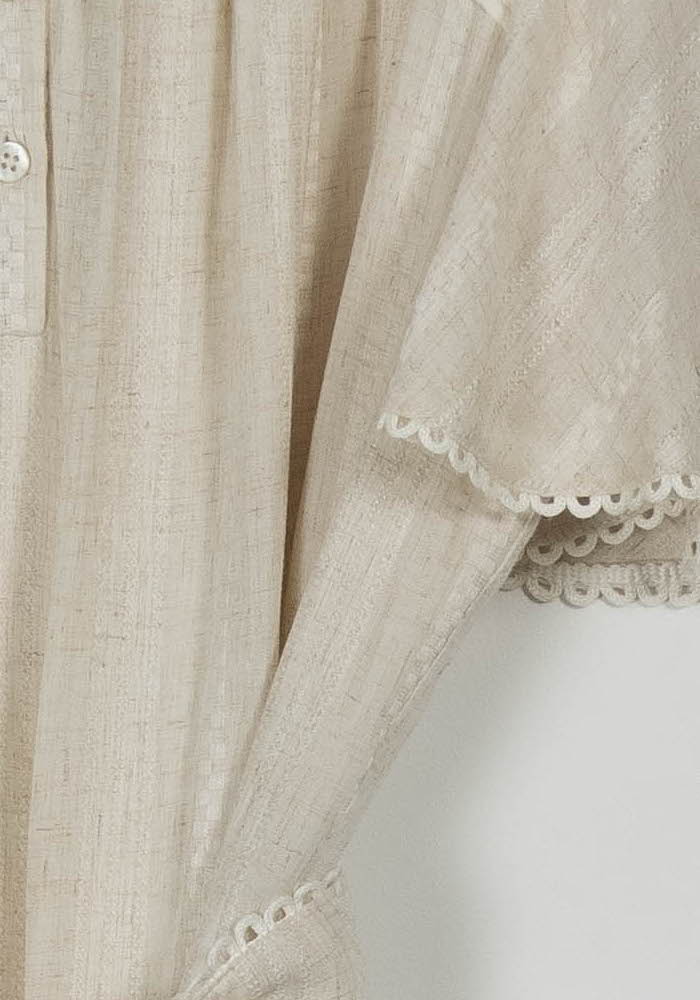 Robe Volantée Beige - Taille L/40 de la marque Indies | PARAD103644 - Vendu par Paradigme - Image 3