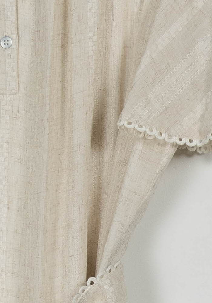 Robe Courte Beige - Taille M/38 de la marque Indies | PARAD103645 - Vendu par Paradigme - Image 3