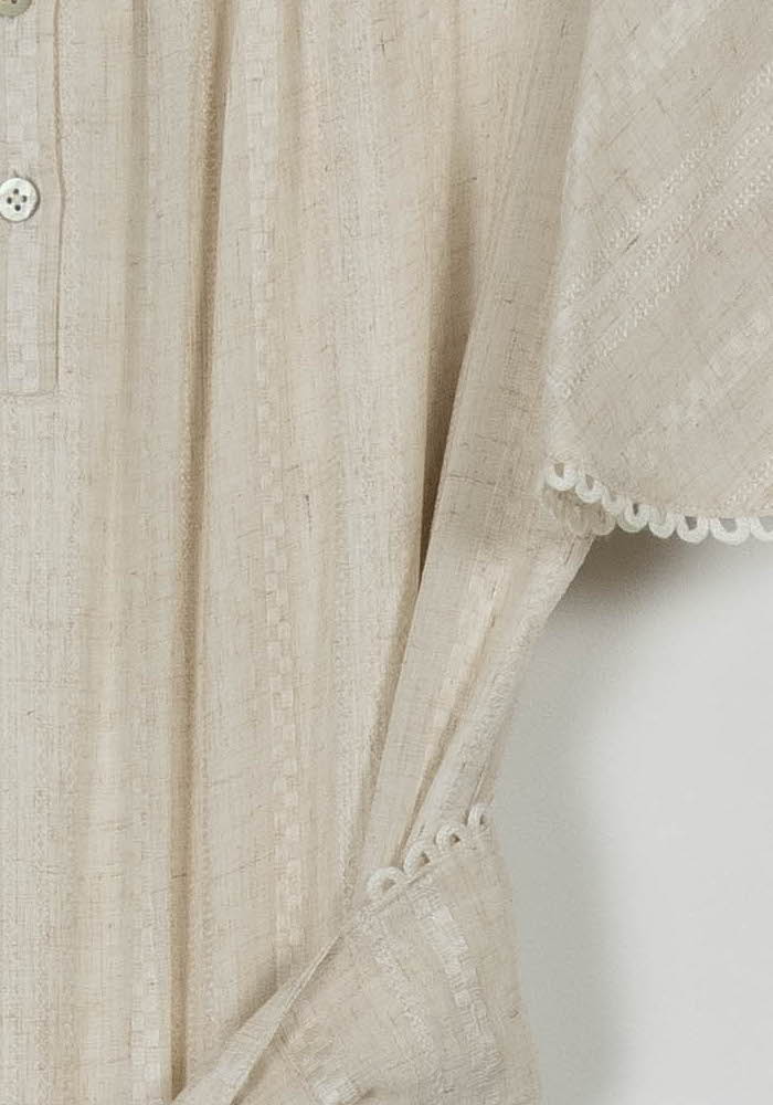Robe Courte Beige - Taille S/36 de la marque Indies | PARAD103646 - Vendu par Paradigme - Image 3