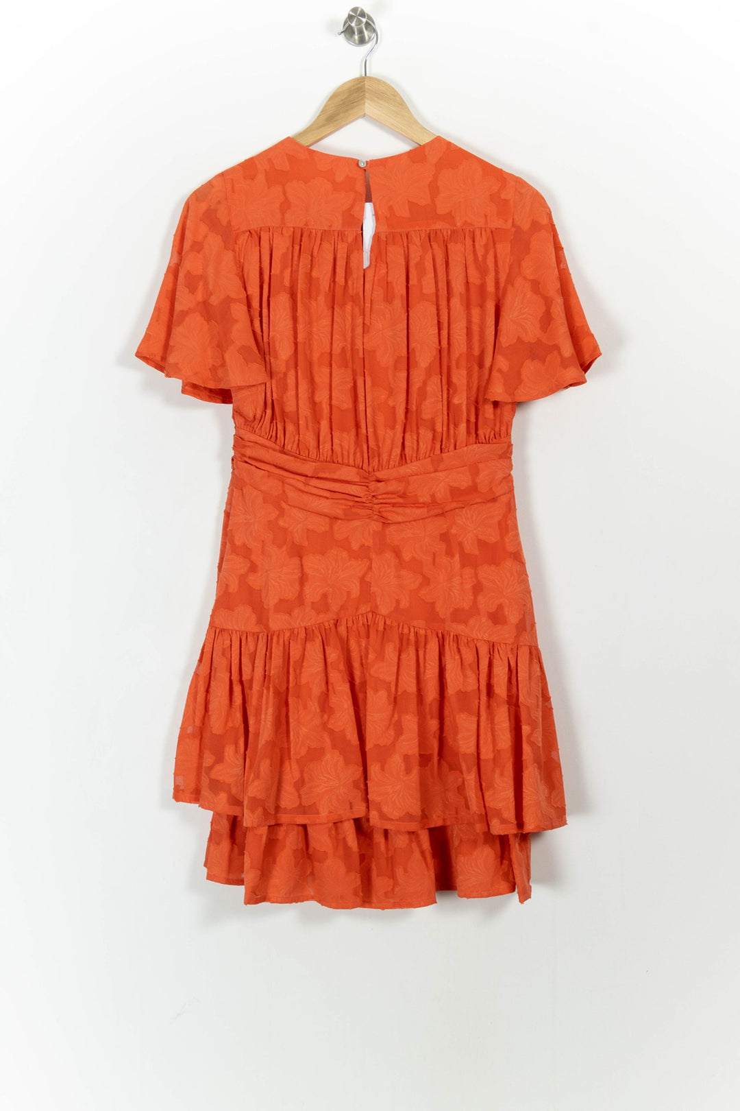 Robe Volantée Orange - Taille S/36 de la marque Indies | PARAD103648 - Vendu par Paradigme - Image 4