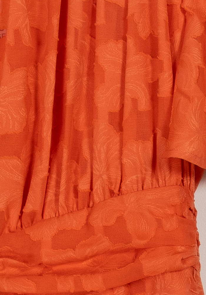 Robe Volantée Orange - Taille L/40 de la marque Indies | PARAD103649 - Vendu par Paradigme - Image 3