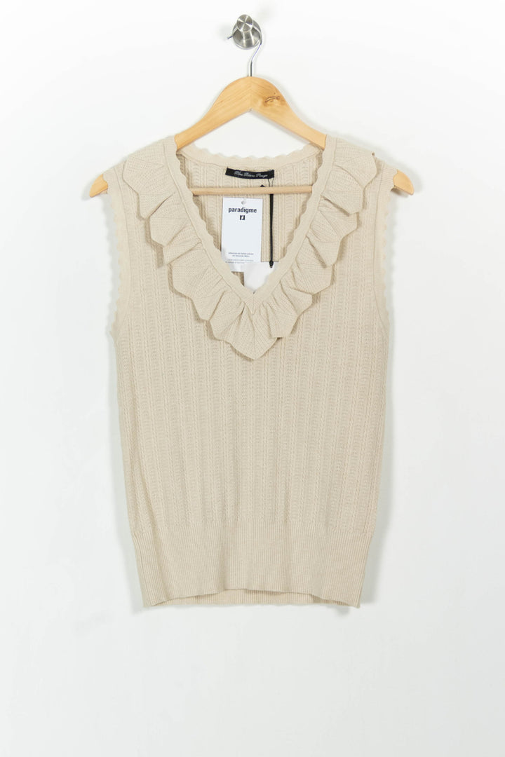 Débardeur Beige - Taille L/40 de la marque Indies | PARAD103663 - Vendu par Paradigme - Image 2