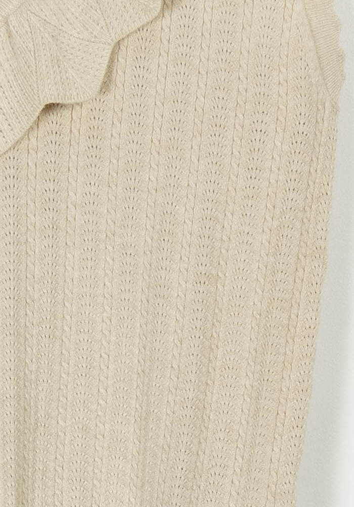 Pull Sans Manches Beige - Taille S/36 de la marque Indies | PARAD103664 - Vendu par Paradigme - Image 3