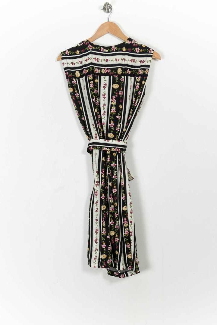 Robe Portefeuille Noire et Blanche - Taille L/40 de la marque Indies | PARAD103677 - Vendu par Paradigme - Image 4