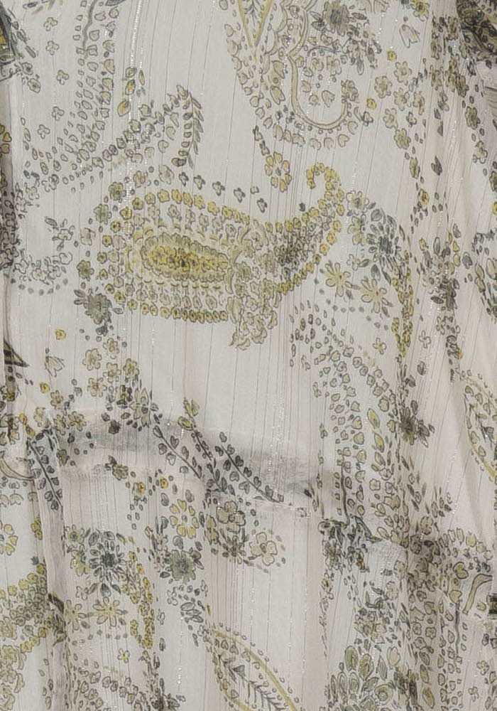 Robe Courte Écrue et Jaune - Taille S/36 de la marque Indies | PARAD103683 - Vendu par Paradigme - Image 3