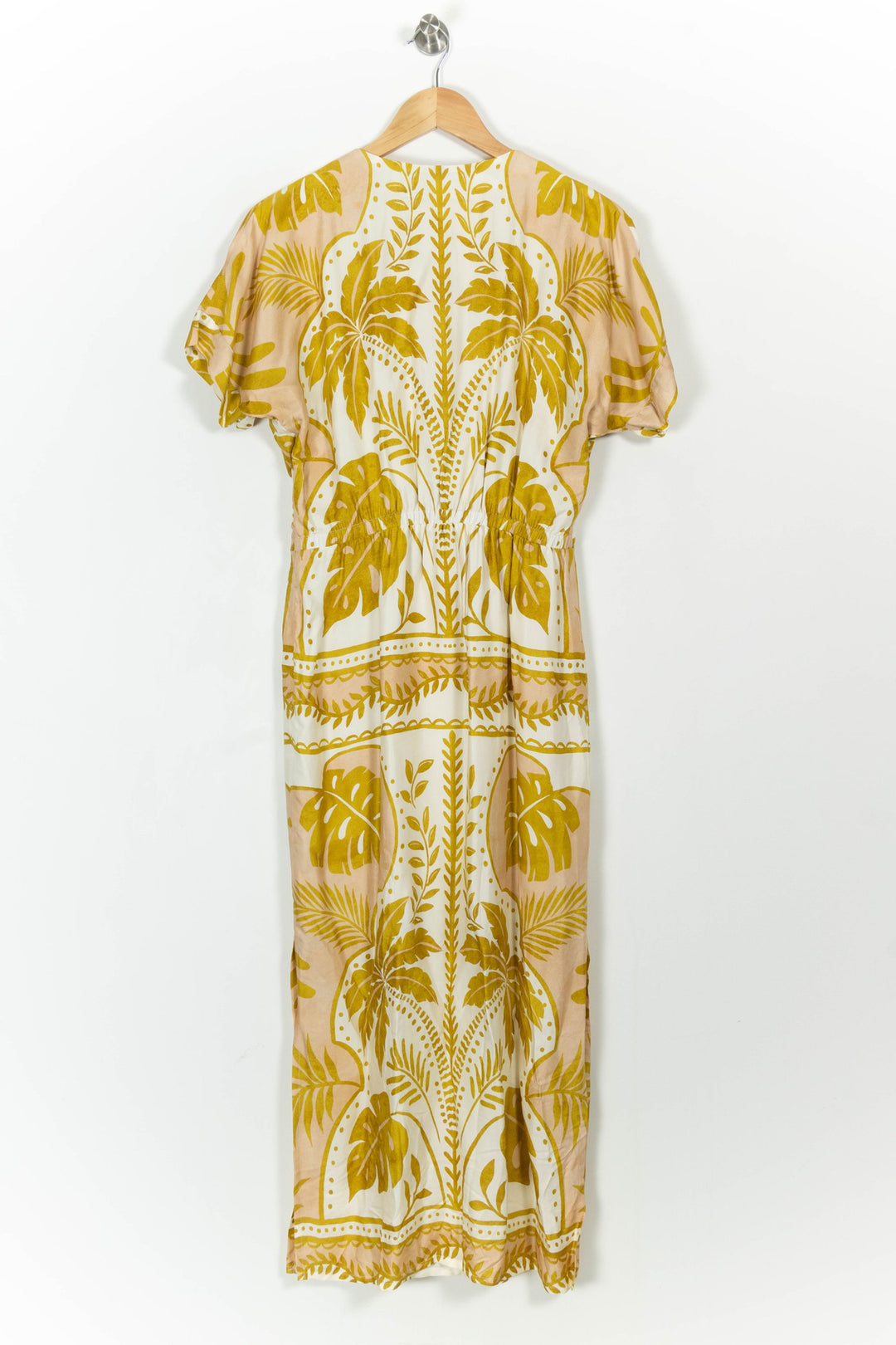 Robe Longue Jaune et Blanche - Taille M/38 de la marque Indies | PARAD103688 - Vendu par Paradigme - Image 4
