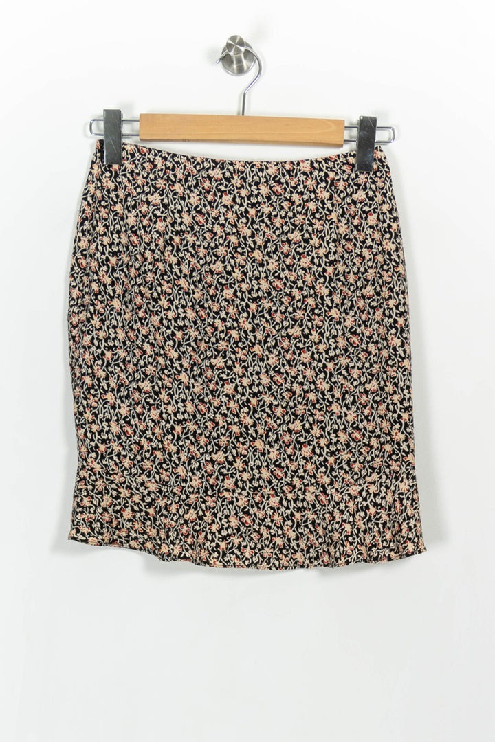 Jupe Fleurie Noire et Beige - Taille S/36 de la marque Petite Mendigote | PARAD103696 - Vendu par Paradigme - Image 4