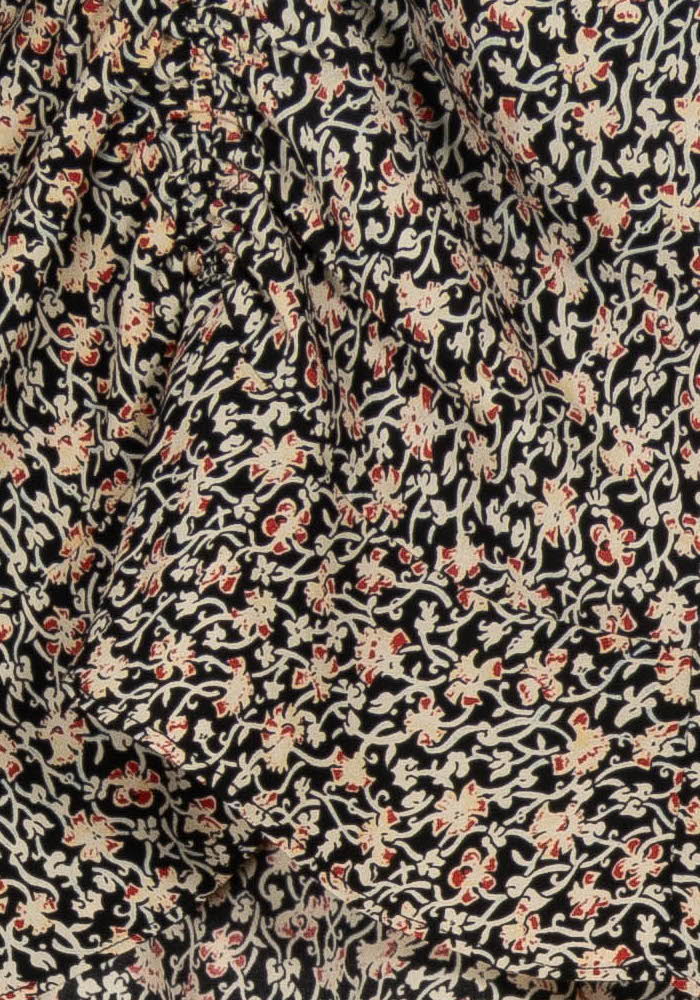 Jupe Fleurie Noire et Beige - Taille S/36 de la marque Petite Mendigote | PARAD103696 - Vendu par Paradigme - Image 3
