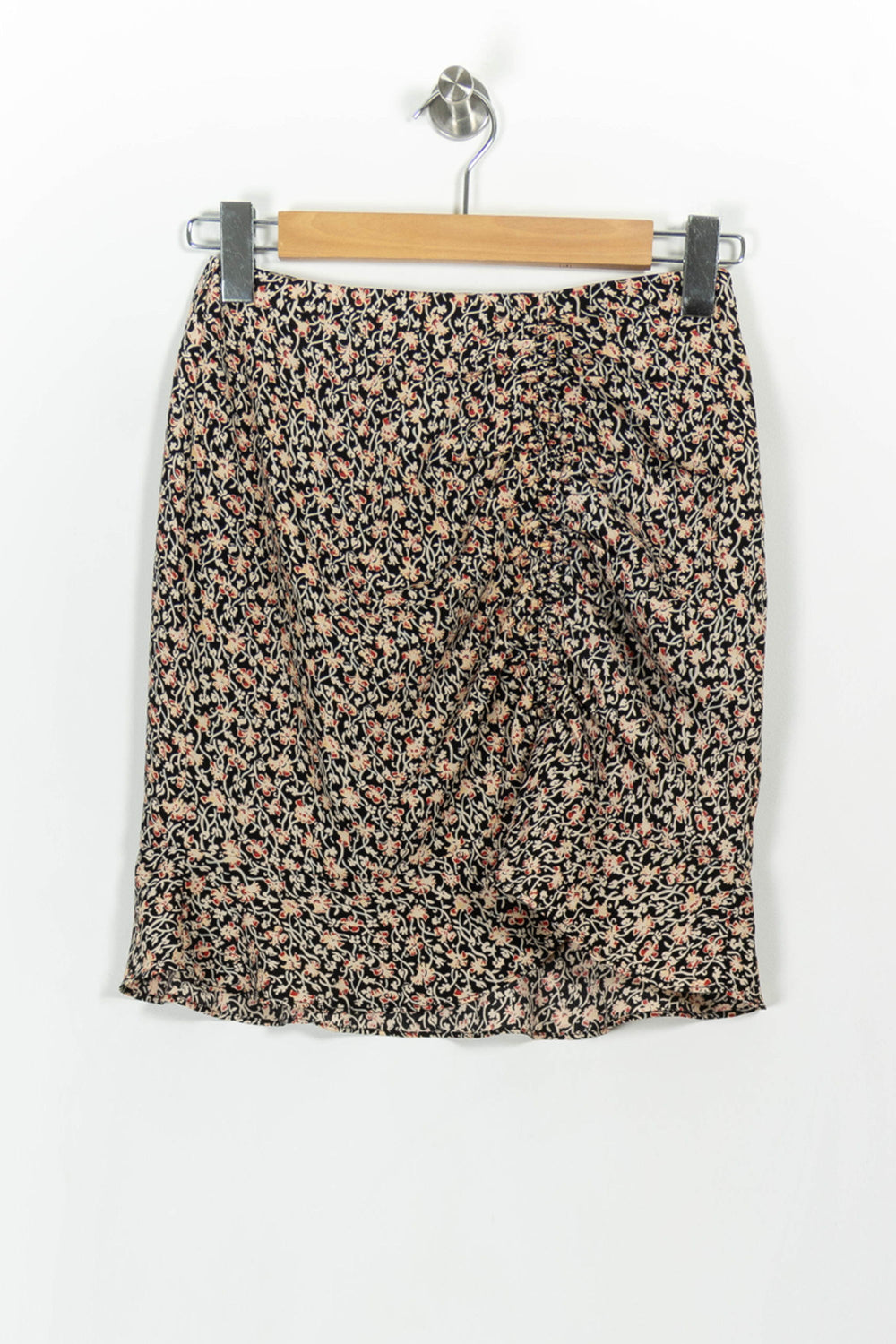 Jupe Fleurie Noire et Beige - Taille S/36 de la marque Petite Mendigote | PARAD103696 - Vendu par Paradigme - Image 2