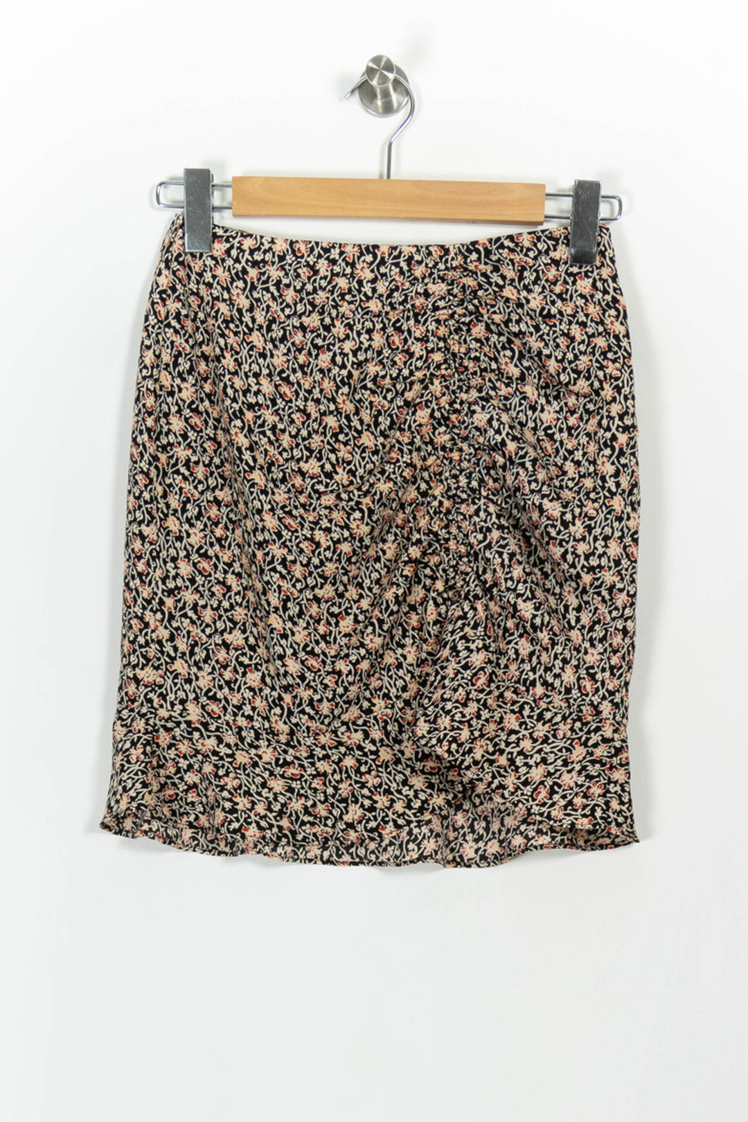 Jupe Fleurie Noire et Beige - Taille S/36 de la marque Petite Mendigote | PARAD103696 - Vendu par Paradigme - Image 2