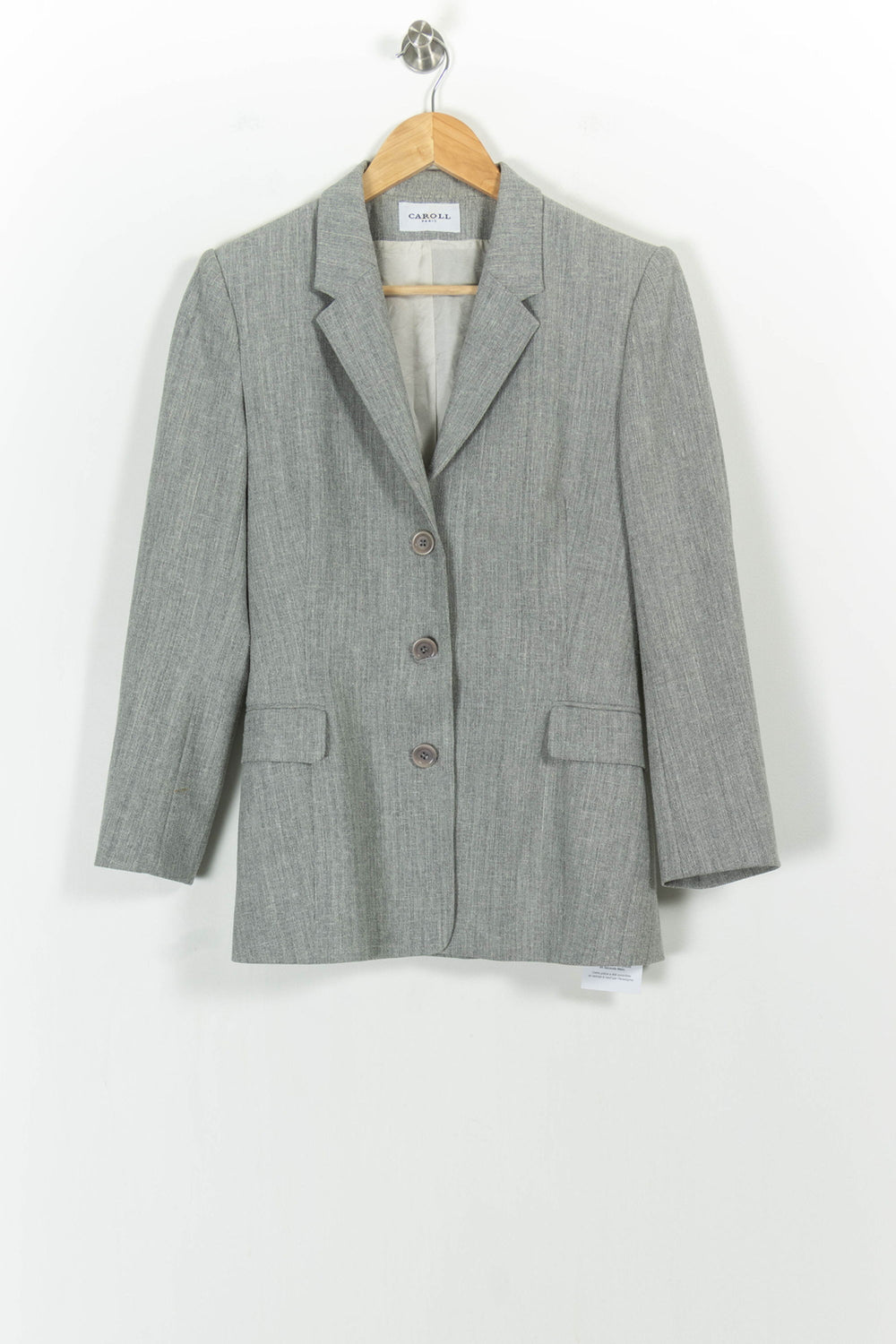Blazer Gris - Taille S/36 de la marque Caroll | PARAD103702 - Vendu par Paradigme - Image 2
